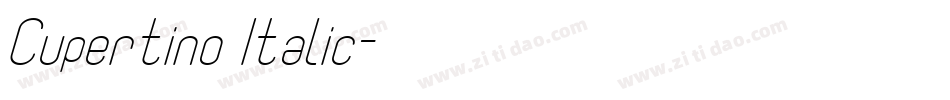Cupertino Italic字体转换